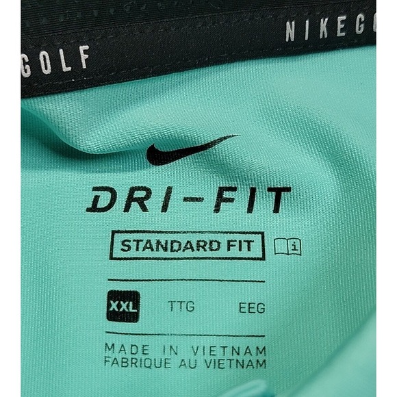 Nike Golf Dri-Fit Standard Performance Striped Golf Essential Polo Shirt Men XXL - Picture 8 of 10